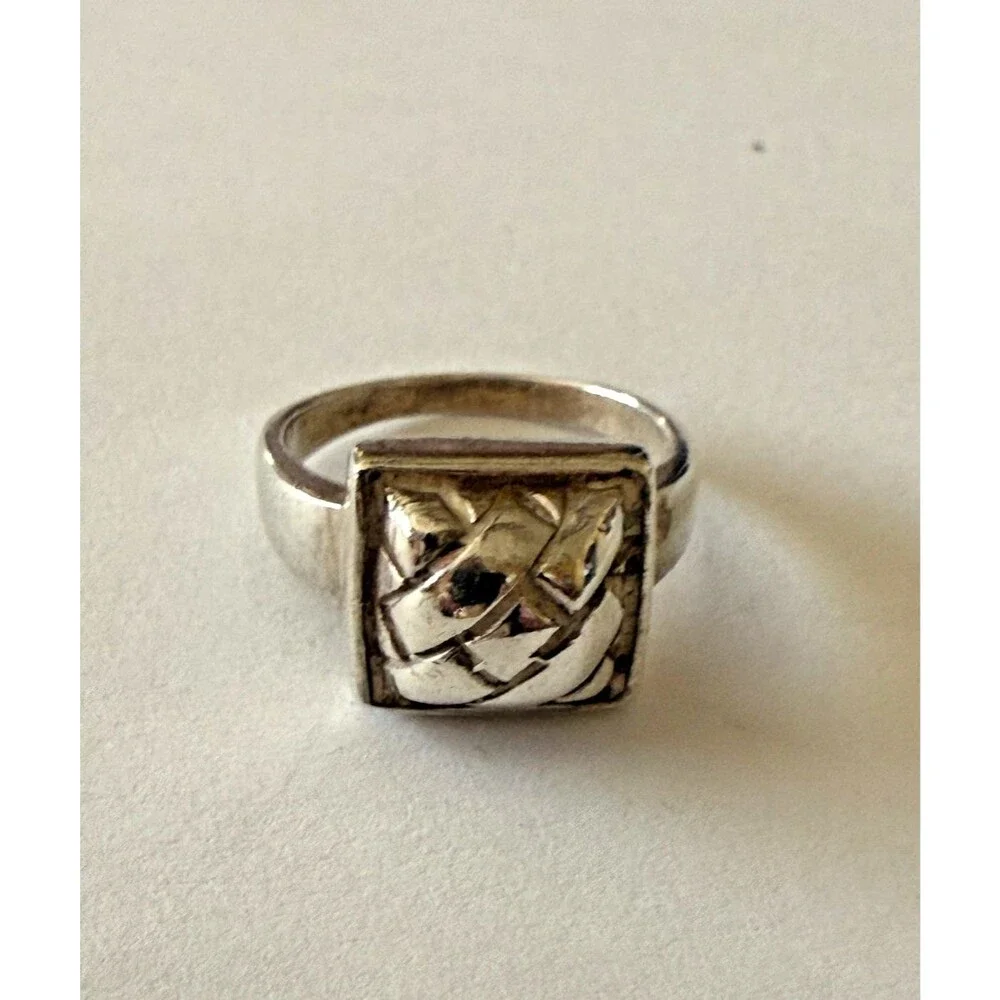 Estate Vintage Sterling Silver 925 Dome Ring Size 8
